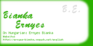 bianka ernyes business card